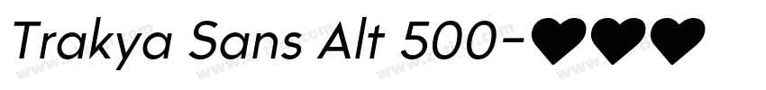 Trakya Sans Alt 500字体转换